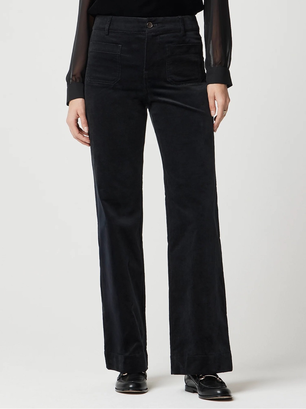 J. Crew factory velvet Lizzie patch pocket pants